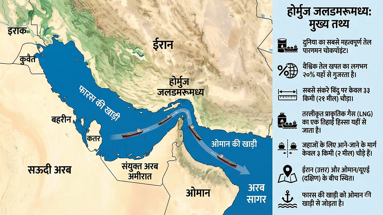 Strait of Hormuz Basic Facts in Hindi