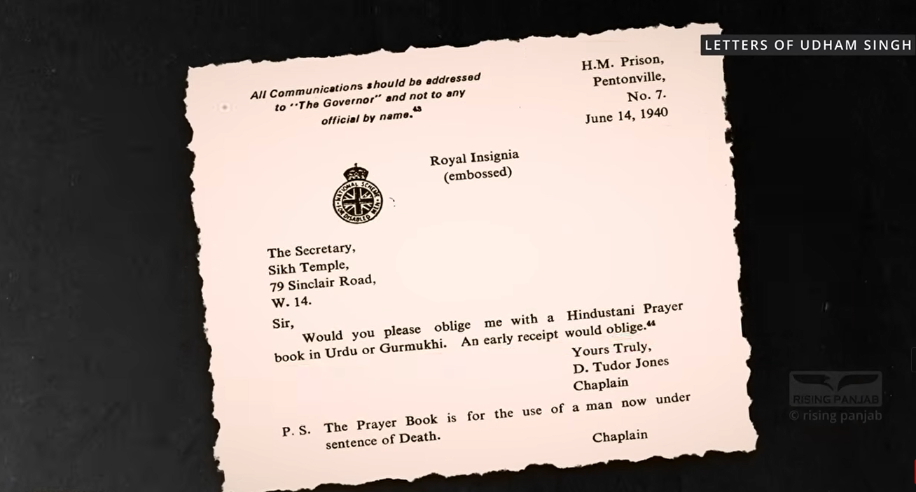 Letters From Udham Singh